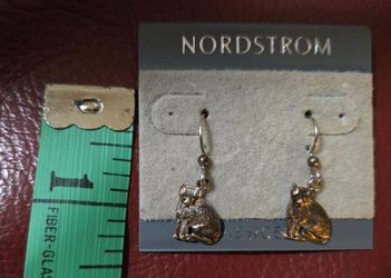 Beautiful sterling Silver gold plated Larimer dangling earrings Culver City area