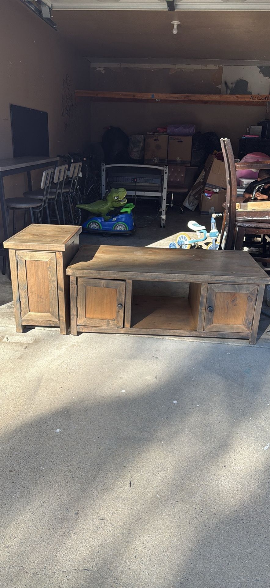 Solid Wood Coffee Table And End Table
