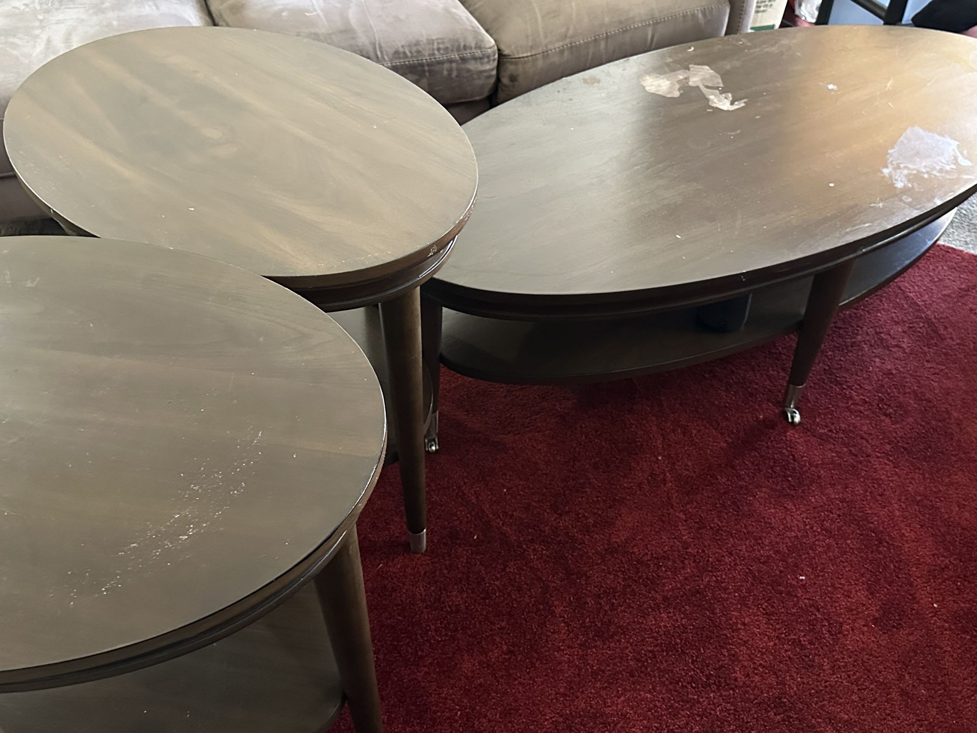 Coffee Table & 2 End Tables