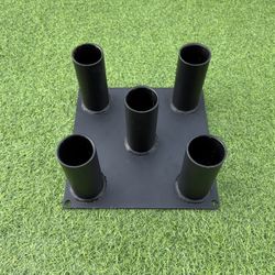 Heavy-Duty Vertical Barbell Storage Rack – 5-Bar Holder for Home or Commercial Gym