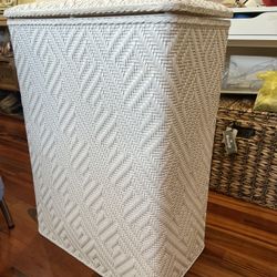 White Laundry Basket