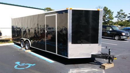 VNOSE ENCLOSED TRAILERS NEW 20FT 24FT 28FT 32FT RACE CAR TRUCK SLED BIKE ATV UTV MOTORCYCLE HAULER MOVING STORAGE