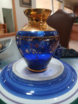 Base azul laguna murano glass