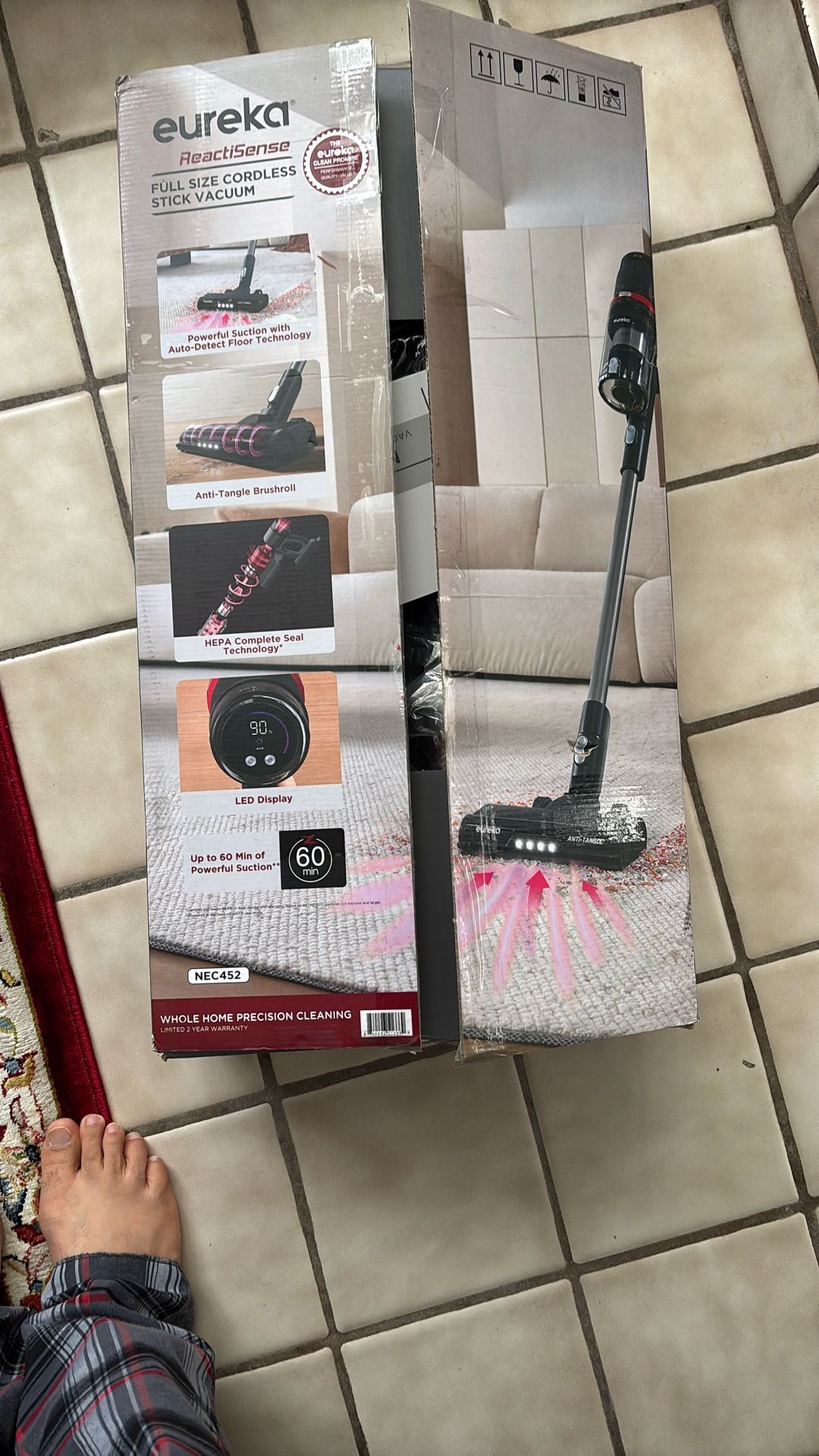 Eureka Cordless Stick Vacuum Two Batteries