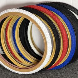 20 x 1.75 Red, Black,Blue Gum, All Black, and Black white wall Duro Bmx Tire