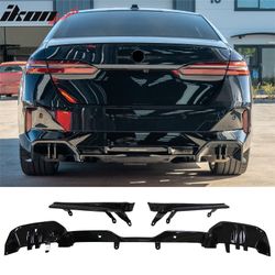 Fits 2024-2026 BMW G60 5-Series & i5 MP Style Rear Bumper Lip Diffuser Gloss Black