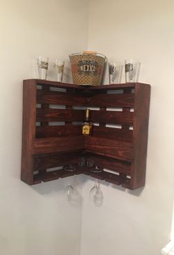 Custom corner wine rack