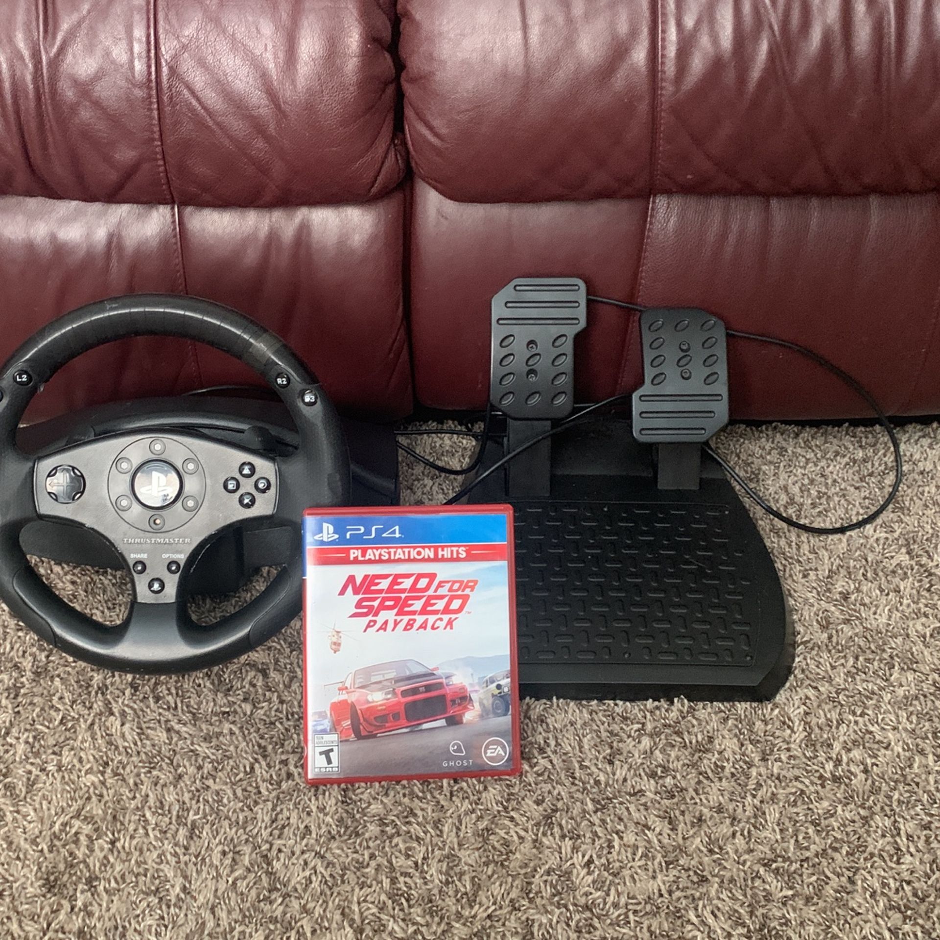 ps4 steering wheel and pedals + game for Sale in Phoenix, AZ OfferUp