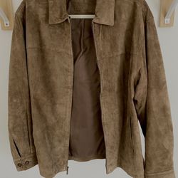 Brandini Brown Genuine Suede Leather Jacket