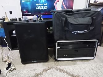 Dj equipment and speaker and mics