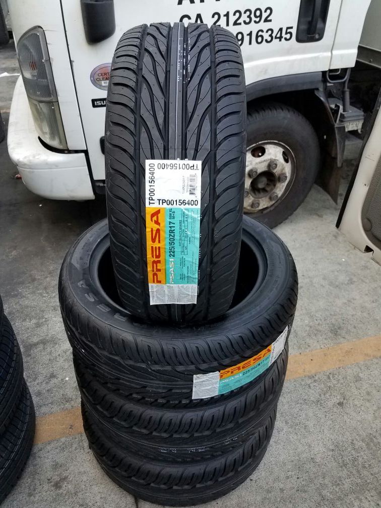 BRAND NEW 225/50/17 PRESA TIRES!!!!!!!