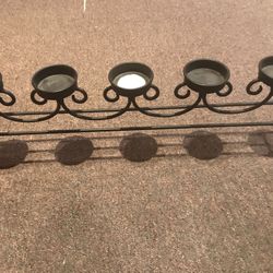 WROUGHT IRON CANDLE HOLDER