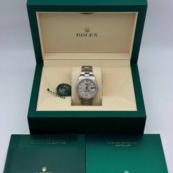 1996 Rolex Datejust 15200 34mm stainless steel oyster bracelet natural diamond MOP dial white gold diamond bezel watch box appraisal