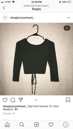 Olive green crop top