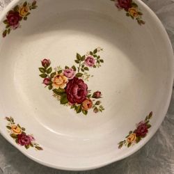 Wood & Sons Alpine White Bowl With Flowers 