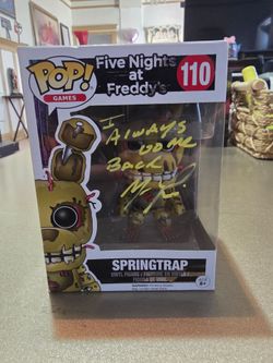 Five nights at freddys springtrap funko pop signed by matthew lillard