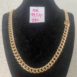 10K Yellow Gold 🇨🇺 Links Chain For Wedding 49.5Gr 27 Inches Long 