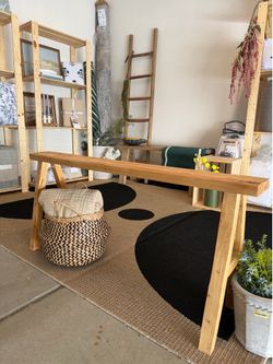 Inspired vintage skinny bench