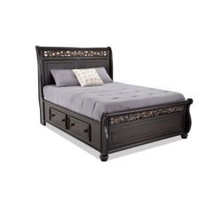 Cherry Wood King Bed Set & 2 Night Stands