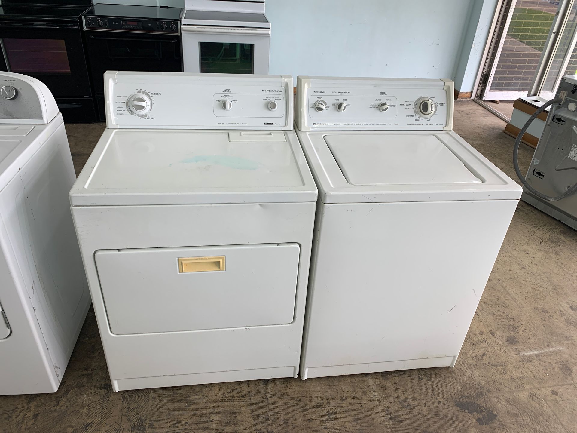 Kenmore standard washer and Electric dryer set