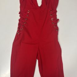 Iris Red Jumpsuit