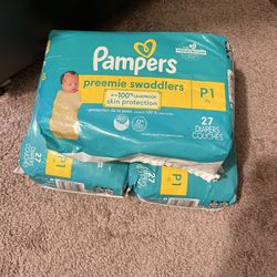 Preemie Lot- 3 Packs diapers+3 Pack onesies 