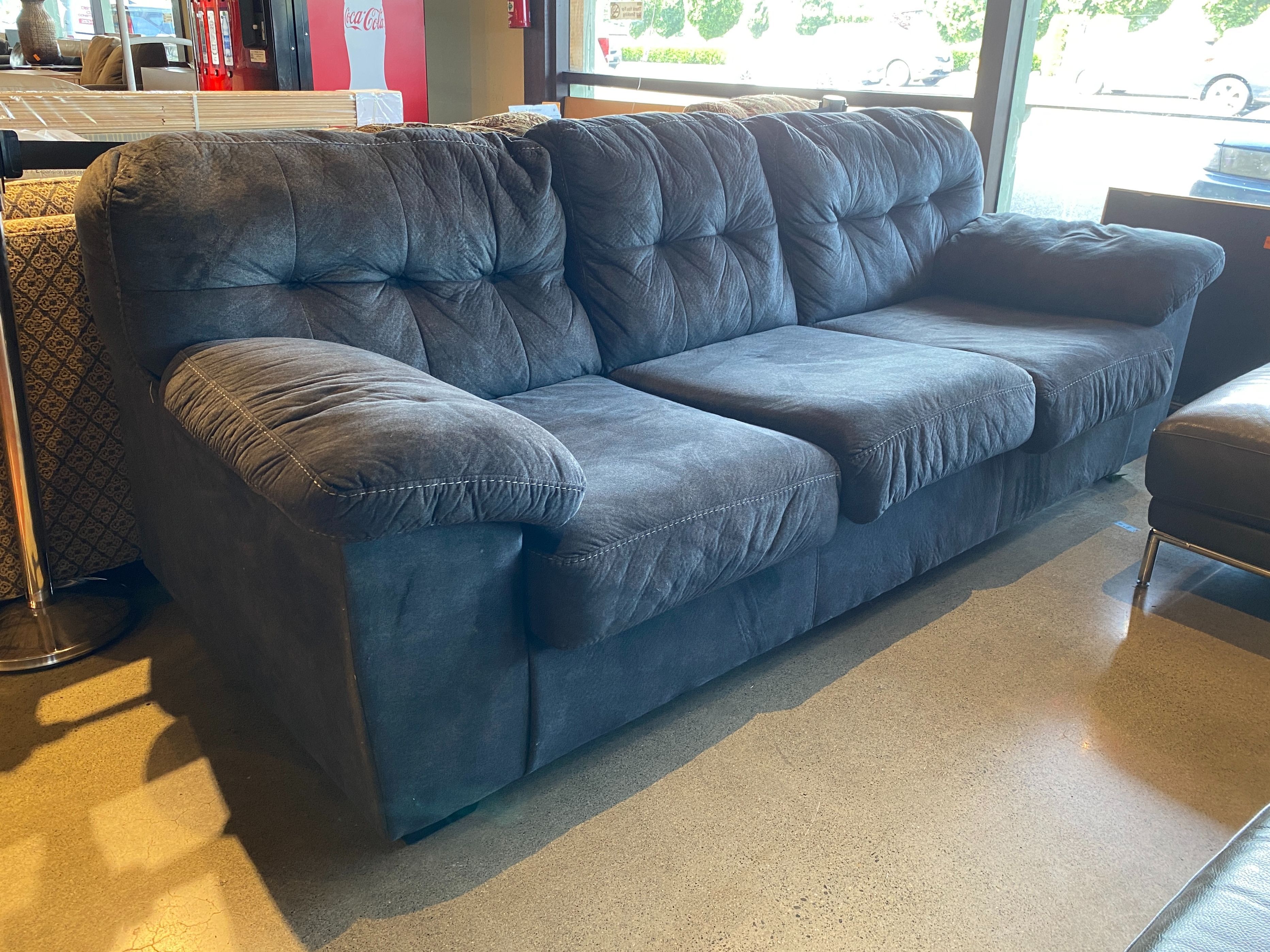 Plush & Plump Black 3-Seater Sofa