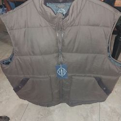 St Johns BAY 3X Puffer Style Brown Vest