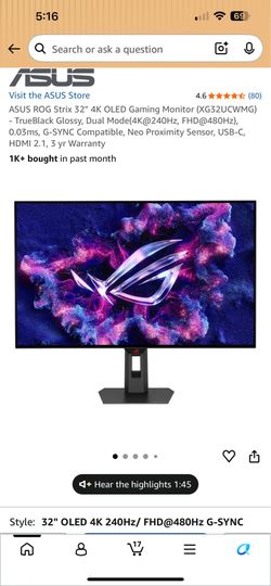 ROG STRIX OLED XG32UCWMG