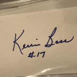 Kevin Bass Astros, Mets, Autographed/Signed 3x5 Index Card