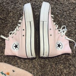 Baby Pink Converse Size 6 1/2 Used But Not In Bad Shape