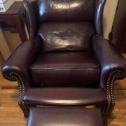 Leather Recliner - Burgundy  From Macy’s 