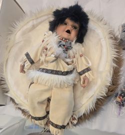 Vintage Native American Porcelain Doll