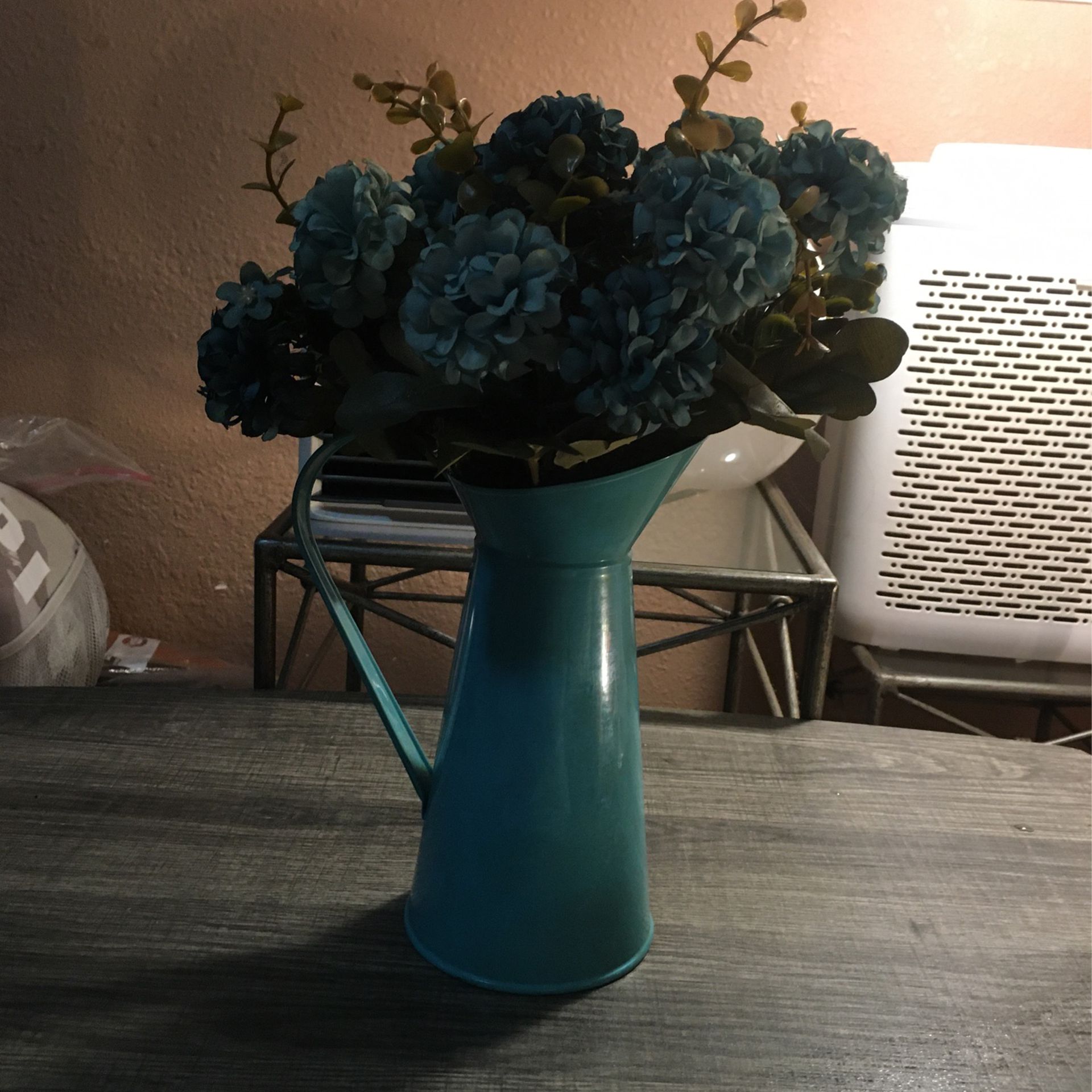 Beautiful Plastic Flowers With Pitcher Vase Excellent Condition $10 C My Deals Tyl