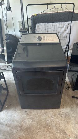 Ge profile electric dryer with 3 prong power chord attached. (4 prong can be provided if needed) small blemish on side is reason for lower price, item