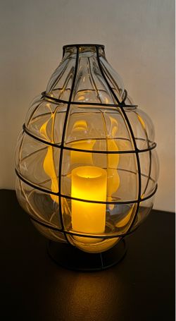 Glass Caged Table Lamp