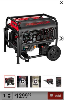 Predator 13,000 watt tri fuel portable generator