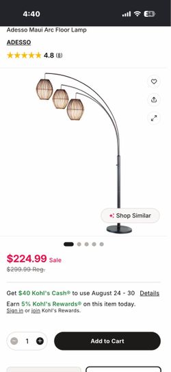 Adesso Maui Arc Floor Lamp