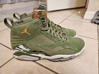 NIKE Jumpman MVP Men's Shoes-Sky J Light Olive/Bright Mandarin)