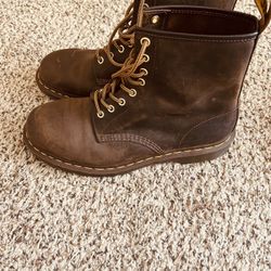 Dr Martens Crazy Horse Leather Lace Up Boots Size 10