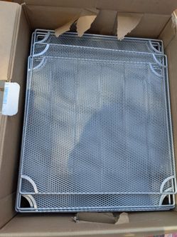 14"x14" Black Wire Grid Panels (100++ Pieces) – Perfect for DIY Shelving