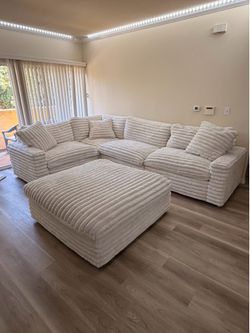 Serenity Fluffy Cream Couch