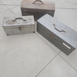 3 Old Vintage Tool.boxes FIRM PRICE 