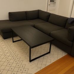 Coffee Table Rectangular Black Modern [NEW]
