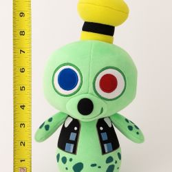 Goofy Alien Plush Toy – Disney Style Green Martian with Vest & Antenna – Rare 8”  B7