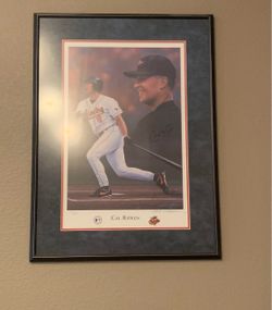 Cal Ripken Jr. autographed artwork poster
