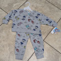 18 month Paw Patrol sweatsuit NEW, sweatshirt and sweatpants 