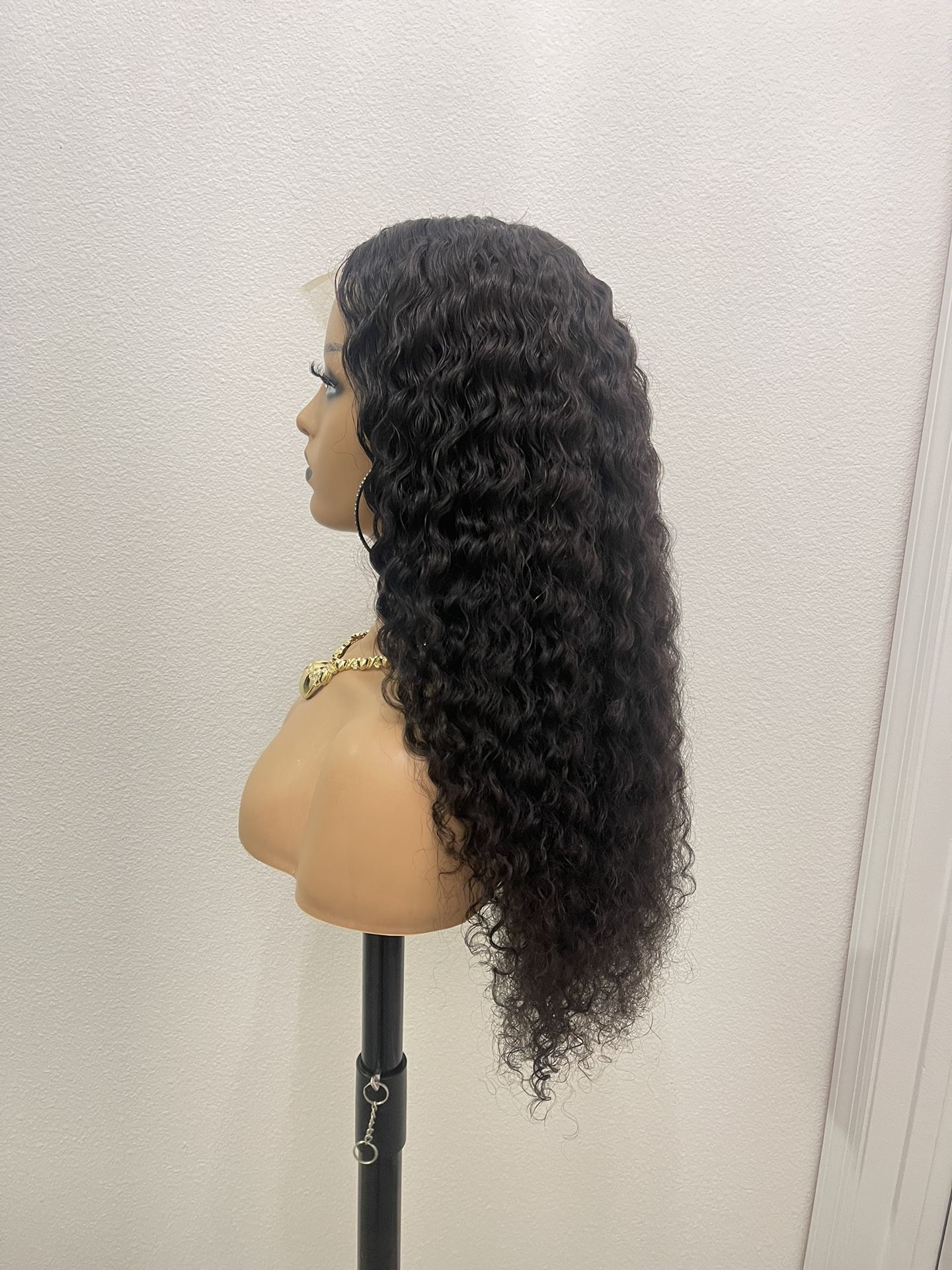 24” HD Lace 13x4 Full Frontal, Deep Wave Virgin Wig, 180% Density