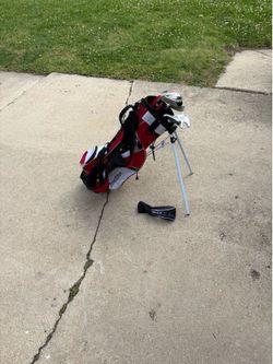 Tour Edge junior golf stand bag and 5 clubs