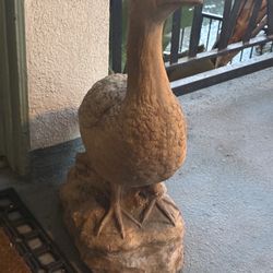 Detailed Life size Vintage Stone Porch Goose 